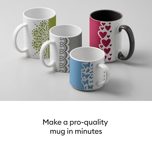 Cricut® Ceramic Mug Blank - 12 oz/340 ml (4 ct) - DIY Custom Mug - Works with Infusible Ink® Transfer Sheets, Pens, Markers & Sublimation