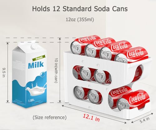 Sotfamily FIFO Soda Can Organizer for Pantry or Fridge, Holds 24 Cans