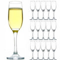 CZUMJJ Elegant Champagne Glasses Set of 16, Long Stem Glass Champagne Flutes for Mimosa, Sparking Wine, Wedding, Party - 6 oz, Clear