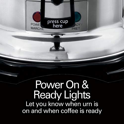 Hamilton Beach Commercial Coffee Urn & Hot Beverage Dispenser, 60 Cup Capacity, Polished Stainless Steel (D50065)