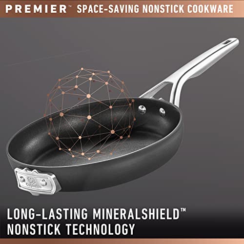 Calphalon Premier Space-Saving Nonstick Cookware Set, 8-Piece, Stackable, Hard-Anodized Aluminum