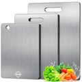 UFJEG Titanium Cutting Board, 3 PCS Titanium Cutting Boards for Kitchen, Non Toxic, Double-Sided Food Grade Chopping Board for Outdoor Camping(15.6" x 11", 13" x 9.3", 11.8" x 7.8")