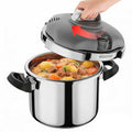 Kitlead Pressure Cooker Stainless Steel,One-Hand Locking/Rotating Lock,Compatible with Gas & Induction, Fast Cooking for Large Meals,Dishwasher Safe,Olla de Presion (9 Quatrs)