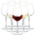 SHYRC Wine Glasses Set of 8, 12oz Clear Red/White, Long Stem Wine Glasses for Party, Wedding and Home