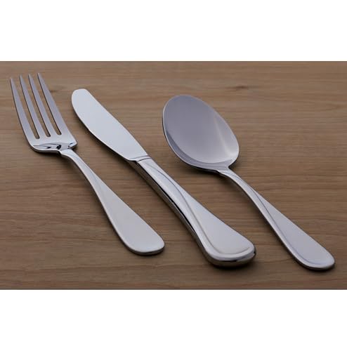 Oneida Silverware Set For 4, Flight 20-Piece Everyday Flatware Set, Service For 4, 18/0 Stainless Steel, Swirl, Mirror Finish, Dishwasher Safe, Knives Spoons and Forks Set, Dining (Silver, 20 Pieces)