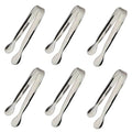 6PCS Ice Tongs Mini Sugar Tongs 4.25Inch Stainless Steel Kitchen Utensils Set,Small Serving Tong and Tiny Kitchen Tong for Appetizers,Tea Party, Coffee Bar, Desserts by Sunenlyst (Silver)