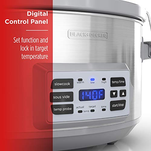 BLACK+DECKER 7-Quart Digital Slow Cooker with Sous Vide