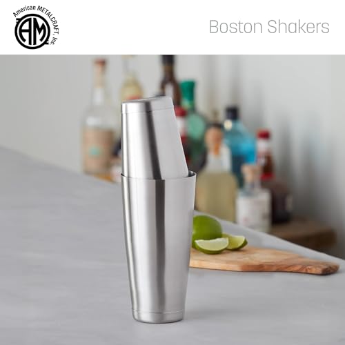 American Metalcraft BSSET Boston Shaker Set, Stainless Steel, Weighted, 18 oz. and 28 oz.