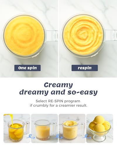 Alcarin Ice Cream Maker with 3 Pints(Not Freezer) Homemade Slushie Gelato Yogurt Sorbet Frozen Treat Machine 10 Pre-set Program Respin & Mix-in