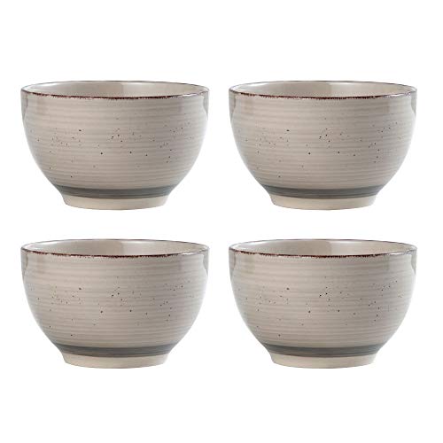 Pfaltzgraff Sadie 16-Piece Cream Dinnerware Set, Service for 4, Durable Stoneware Plates and Bowls with Classic Design, Microwave and Dishwasher Safe