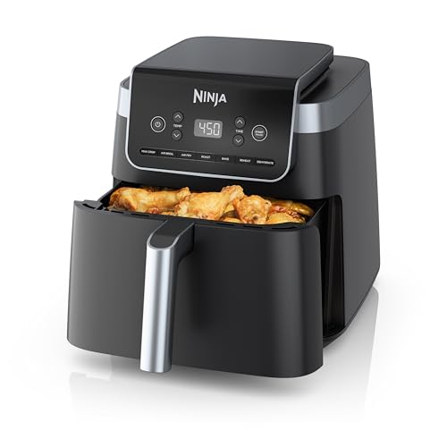 Ninja, Air Fryer Pro XL, 6.5QT Capacity fits up to 9lbs of Wings, 7-in-1 Max Crisp, Broil, Air Fry, Roast, Bake, Reheat &