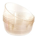 Hioasis 8 Pack Plastic Serving Bowls 128oz Gold Glitter Plastic Bowls Heavy Duty Disposable Serving Bowls for Party Snack & Salad & Candy & Bar Buffet