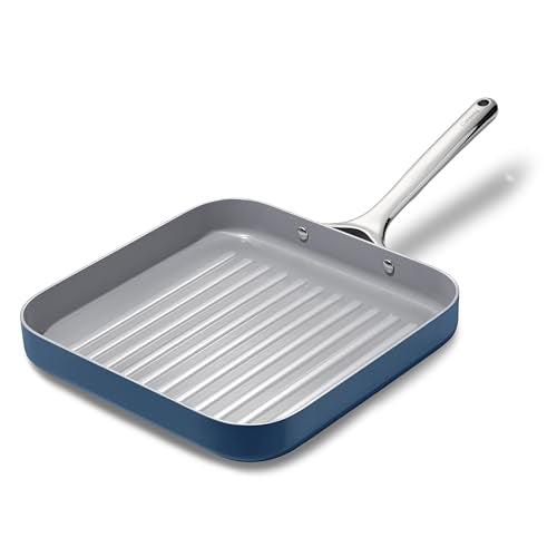 Caraway Square Grill Pan, 11” Grill Pan, Non-Stick Ceramic Coated, Non Toxic, PTFE & PFOA