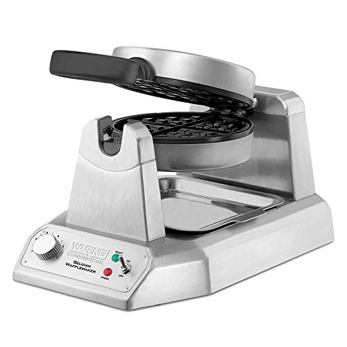 Waring Commercial Belgian Waffle Maker, 25 Waffles per Hour, Rotary Feature for Even Baking, Triple-Coated Nonstick Plates, NSF Certified, WW180X