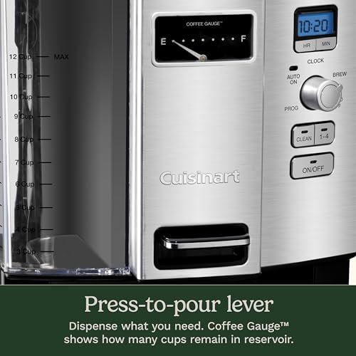 Cuisinart Coffee Maker, 12 Cup Programmable Drip Coffeemaker with Auto Shut-Off, Self cleaning, Home & Office Coffee Machine, DCC-3000NAS, Black