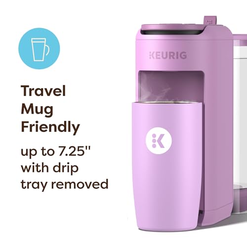 Keurig K-Mini Mate Plus Single-Serve K-Cup Pod Coffee Maker, Compact, 3 Cup Sizes, Brew Over Ice and Strong Button Features, 50 oz Removable Reservoir, Wild Orchid