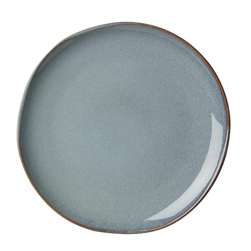 Oneida Dinnerware Set, Organic Shades Blue 18-Piece Dinnerware Set, Service For 6, Stoneware Material, Dishwasher And Microwave Safe, Bowls, Plates And Bowls, Dinner Dishes, Plates (Blue, 18 Piece)