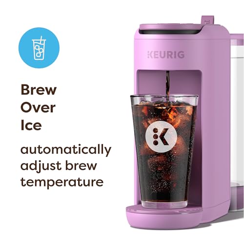 Keurig K-Mini Mate Plus Single-Serve K-Cup Pod Coffee Maker, Compact, 3 Cup Sizes, Brew Over Ice and Strong Button Features, 50 oz Removable Reservoir, Wild Orchid