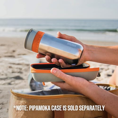 WACACO Pipamoka Portable Coffee Maker, Coffee brewer, All-in-one Vacuum Pressured，Insulated Travel Mug, Hand Powered and Filter Pressure Brewer, Stainless Steel Thermo Cup, 10 fl oz