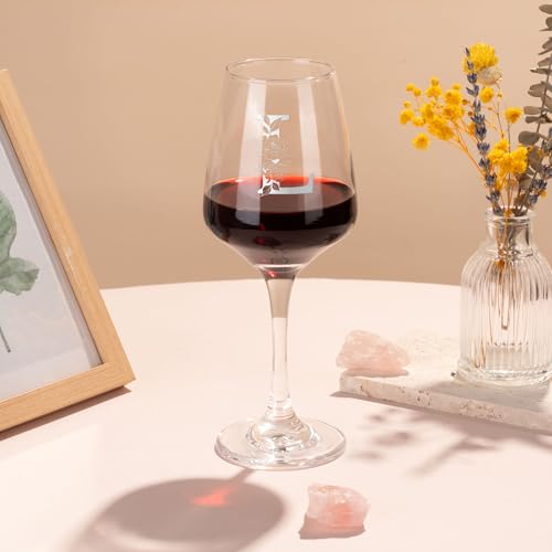 Monogrammed Wine Glass Gifts for Women, Personalized A-Z Wine Glass Customized Gift for Women, Unique Birthday Mothers Day Gifts for Mom, Her, Wife, Friends