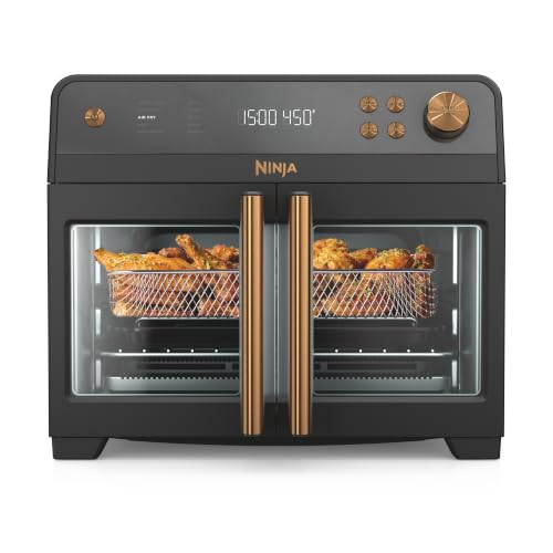 Ninja, French Door Premier Air fry Oven, 10-in-1 functions, 20.3-qt capacity, 5-qt Air Fry Basket, Sheet Pan, Wire Rack