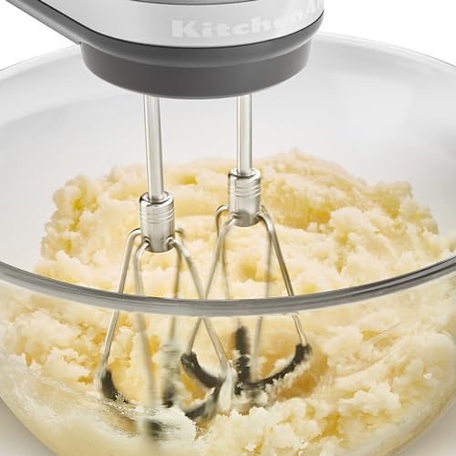 KitchenAid 6 Speed Hand Mixer w/Flex Edge Beaters, KHM6118, Contour Silver