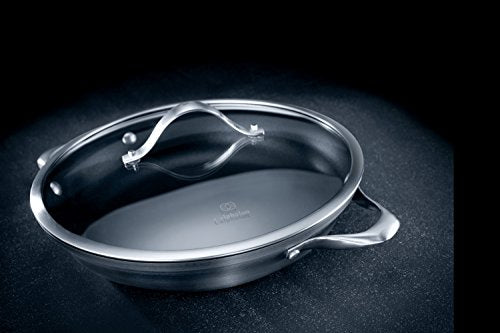 Calphalon Contemporary Hard-Anodized Aluminum Nonstick Cookware, Everyday Pan, 12-inch, Black
