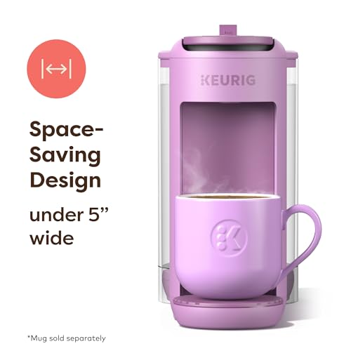 Keurig K-Mini Mate Plus Single-Serve K-Cup Pod Coffee Maker, Compact, 3 Cup Sizes, Brew Over Ice and Strong Button Features, 50 oz Removable Reservoir, Wild Orchid