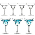 YANGNAY Margarita Glasses Set of 7, 10 oz Reusable Cocktail Glasses with Stem, Perfect for Parties, Mixed Drinks & Frozen Cocktails, Dishwasher Safe