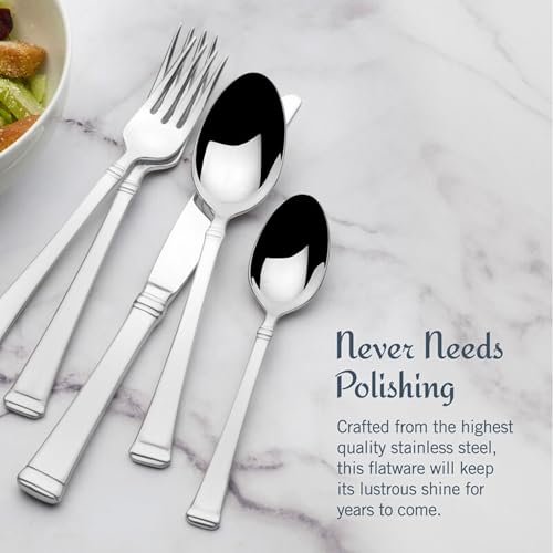 Mikasa, Harmony Flatware Service for 4, 20 Piece Set, 18/10 Stainless Steel Silverware Set