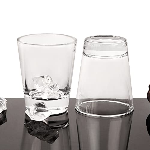 BTGLLAS Heavy Base Shot Glasses, 1.5 oz Sets of Clear Shot Glass (12 Pack), Measuring Cup for Espresso, Liquid, and Wine - Heavy Glass (Glass, 12Pack)