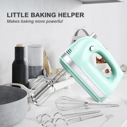 Lord Eagle Hand Mixer Electric Handheld 400W,5-Speed Lightweight, Green