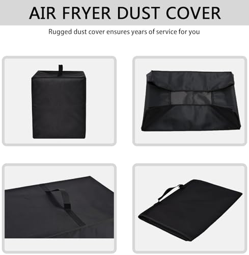 CouldyCasi Air Fryer Cover Heavy Duty Heat-Resistant Waterproof Dust Protective Cover Case for COSORI Air Fryer 2.1 Qt Small Mini Airfryer/Instant Vortex 2QT Mini/DASH Tasti-Crisp Electric Air Fryer