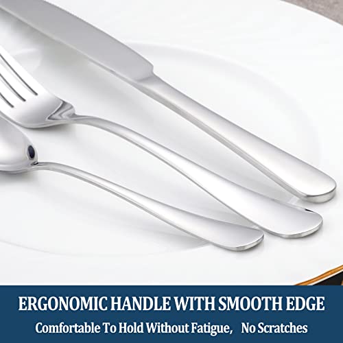 Dinner Forks,Set of 16 Top Food Grade Stainless Steel Silverware Forks,Table Forks,Flatware Forks,8 Inches,Mirror Finish & Dishwasher Safe,Use for Home,Kitchen or Restaurant