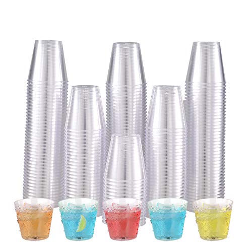 JOLLY CHEF 500 Shot Glasses 2 oz Disposable Cups 2 Ounce Plastic Shot Cups Ideal for Halloween, Thanksgiving, Christmas Party