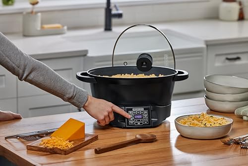 BLACK+DECKER Digital Multicooker 7QT Family Size, 7‑in‑1 Functions, Neat ’N Clean™ Technology, Slow Cook, Steam/Boil, Precision Roast, Sear/Sauté, Rice, Sous Vide, Keep Warm, Ceramic Nonstick