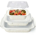 Artena Casserole Dishes For Oven, Ceramic Baking Dish, Large Lasagna Pan With Handles, Baking Pan Casserole Dish, Rectangular Bakeware Deep, White, Set Of 3 (5.1Qt/2.3Qt/1.1Qt) (Baking Dish With Lids)