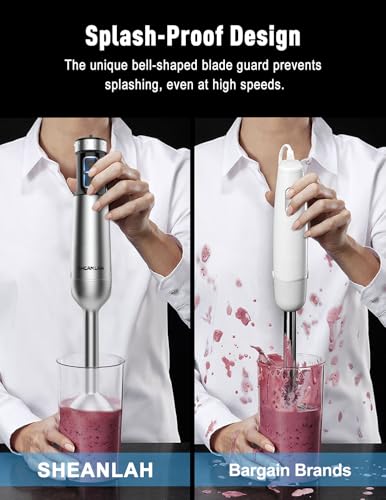 1000W Powerful Immersion Blender handheld, 2026 New Update Hand Blender with 25-Speed, Scratch-Resistant Corded Hand Mixer with Heavy-Duty Copper Brushless Motor and Gift Box