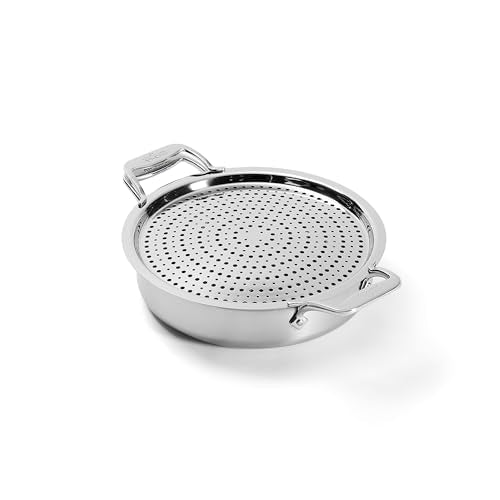 All-Clad D5 5-Ply Brushed Stainless Steel Sauteuse with lid and Strain & Splatter Guard, 4-Quart