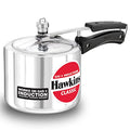 Hawkins Aluminium Classic 3 Litre Pressure Cooker, 3.2 Quarts, Silver, Ideal for 3-4 Persons, Super-fast Cooking, Saves Fuel