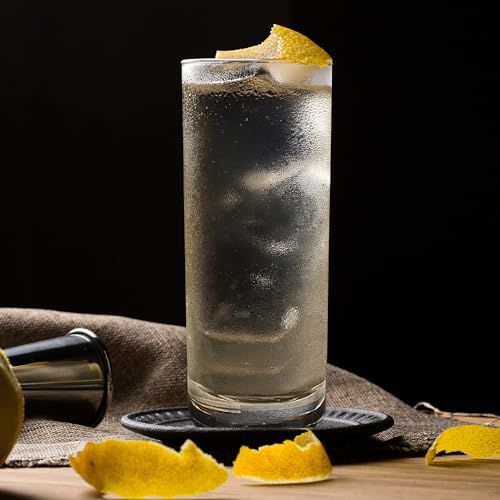 Highball Glasses, Water Drinking Glasses Set of 6, Old Fashioned Glass Tumbler, Elegant Collins Glasses for Water, Juice, Cocktails, Wine, Beer, and Whiskey, 13 oz, Set of 6 (Highball Glasses)