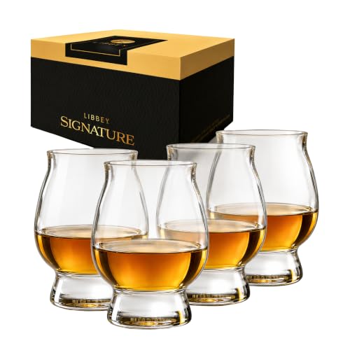 Libbey Signature Kentucky Bourbon Trail Whiskey Glasses Set of 4, Dishwasher Safe, Restaurant Quality Bourbon Tasting Glasses