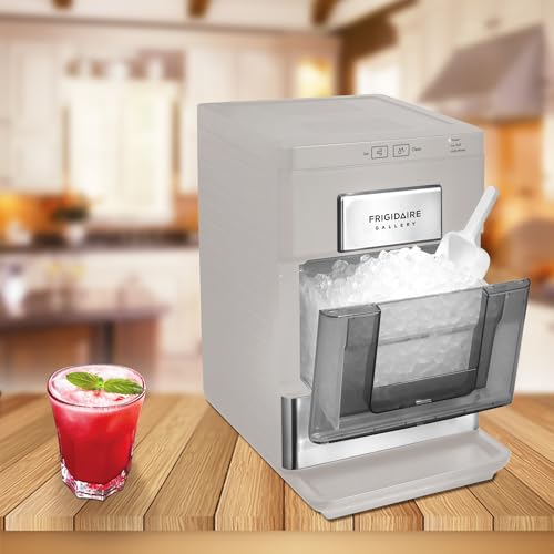Frigidaire Gallery, 33 Lbs. Countertop Ice Maker, Nugget Shaped Ice, Stainless Steel Trim (Grey)