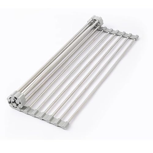 HGLuKGO Roll up Dish Drying Rack, 17.7"x15"