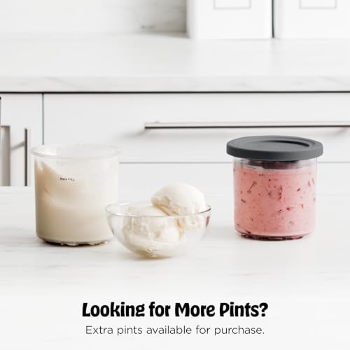 Ninja CREAMi Ice Cream Maker | 7-in-1 - IceCream, Gelato, Sorbet, Milkshakes, Mix-ins, Smoothie Bowls & More | Includes (1) Dishwasher Safe 16 oz. Pint with storage lid | Black | NC299AMZ