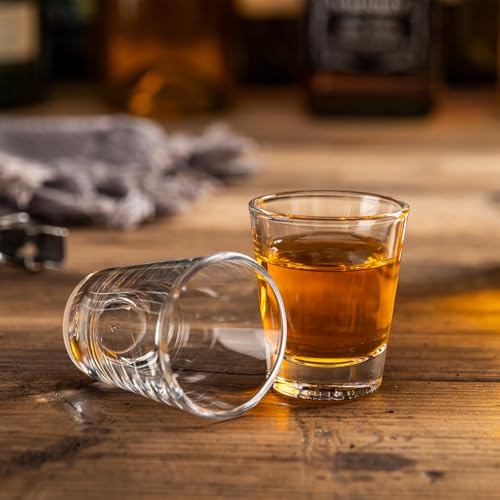 SUN GKOTTA 60 Pack Glass Shot Glasses Set,1.8OZ Shot Glasses Bulk With Heavy Base,Small mini Glass Cups for Vodka,Tequila,Espressos,Chocolate,Beer,whiskey