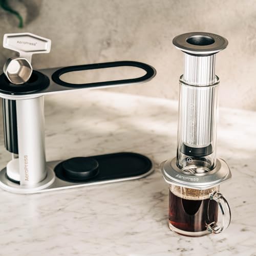 AeroPress Stainless Steel Organizer Stand, High-End Coffee Bar Station for AeroPress and Accessories, Compact Storage Solution Fits Premium, Clear, and Original Manual Coffee Maker