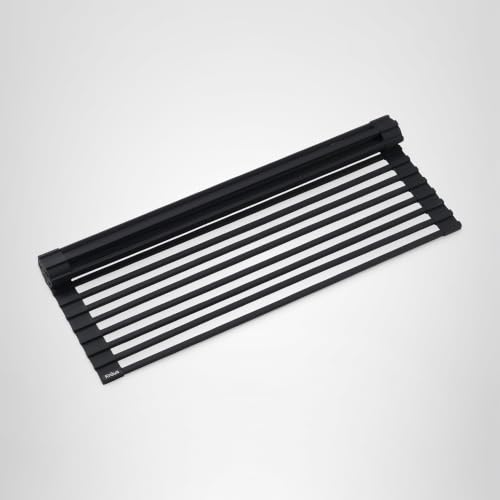 Kraus 20.5 in. Over Sink Roll Up Dish Drying Rack in Jet Black