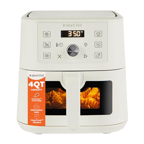 Instant Pot 4Qt VORTEX 6-in-1 Mini Air Fryer, Custom Program Options, Air Fry, Broil, Roast, Dehydrate, Bake