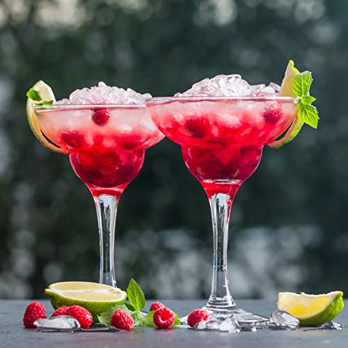 Bella Vino Set of 6 Margarita Glasses Martini Glasses, Whiskey, Gin, Tequila, Tall Cosmopolitan Glasses Bar Drinking Glasses Goblet Gift Set